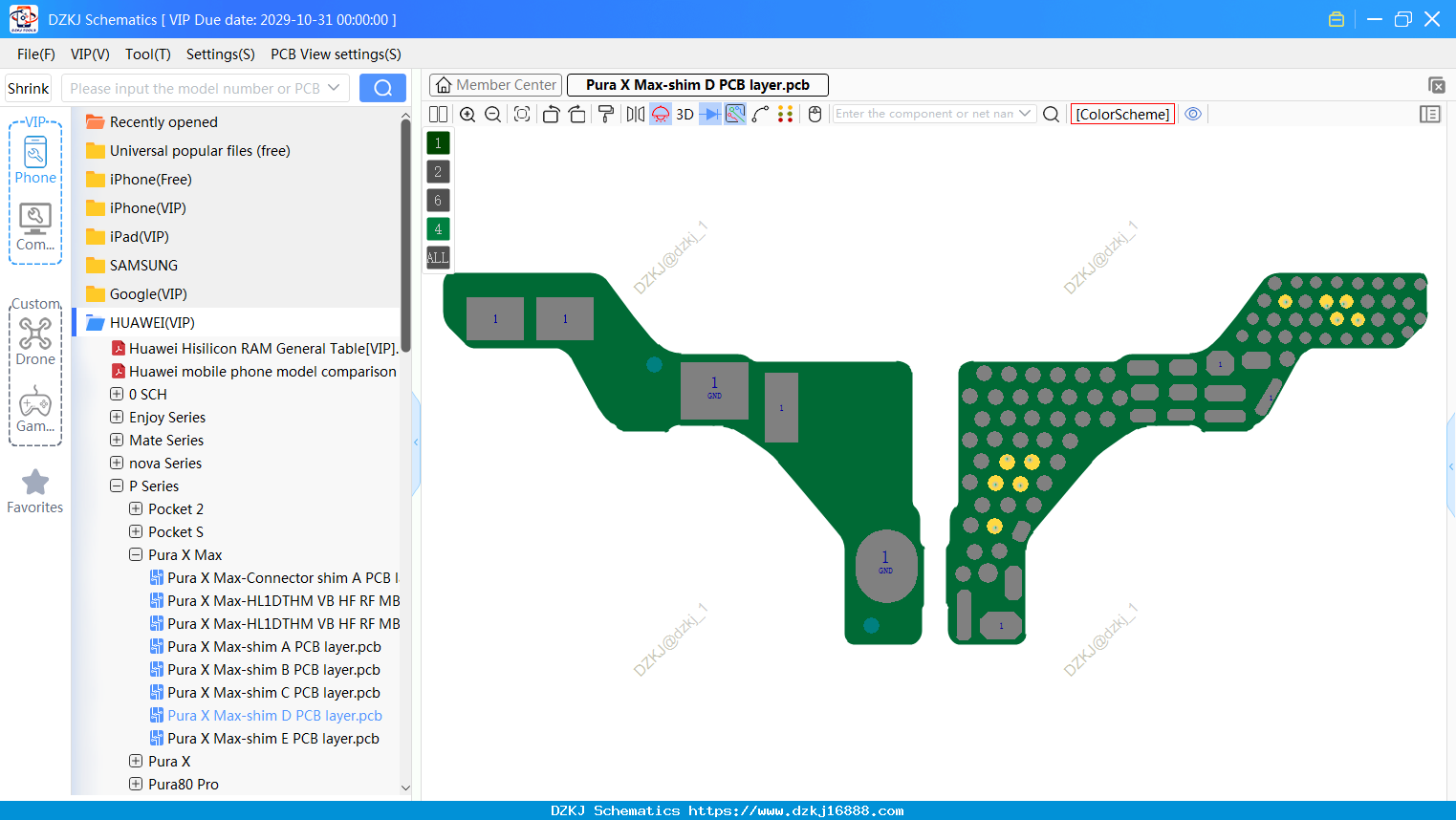 HUAWEI Pura X Max-shim D PCB Layer